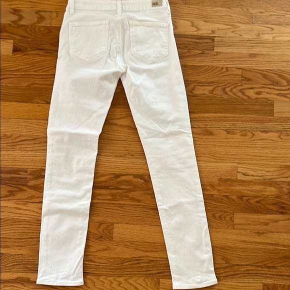Women's Paige Skyline Skinny White Jeans - Picture 3 of 5